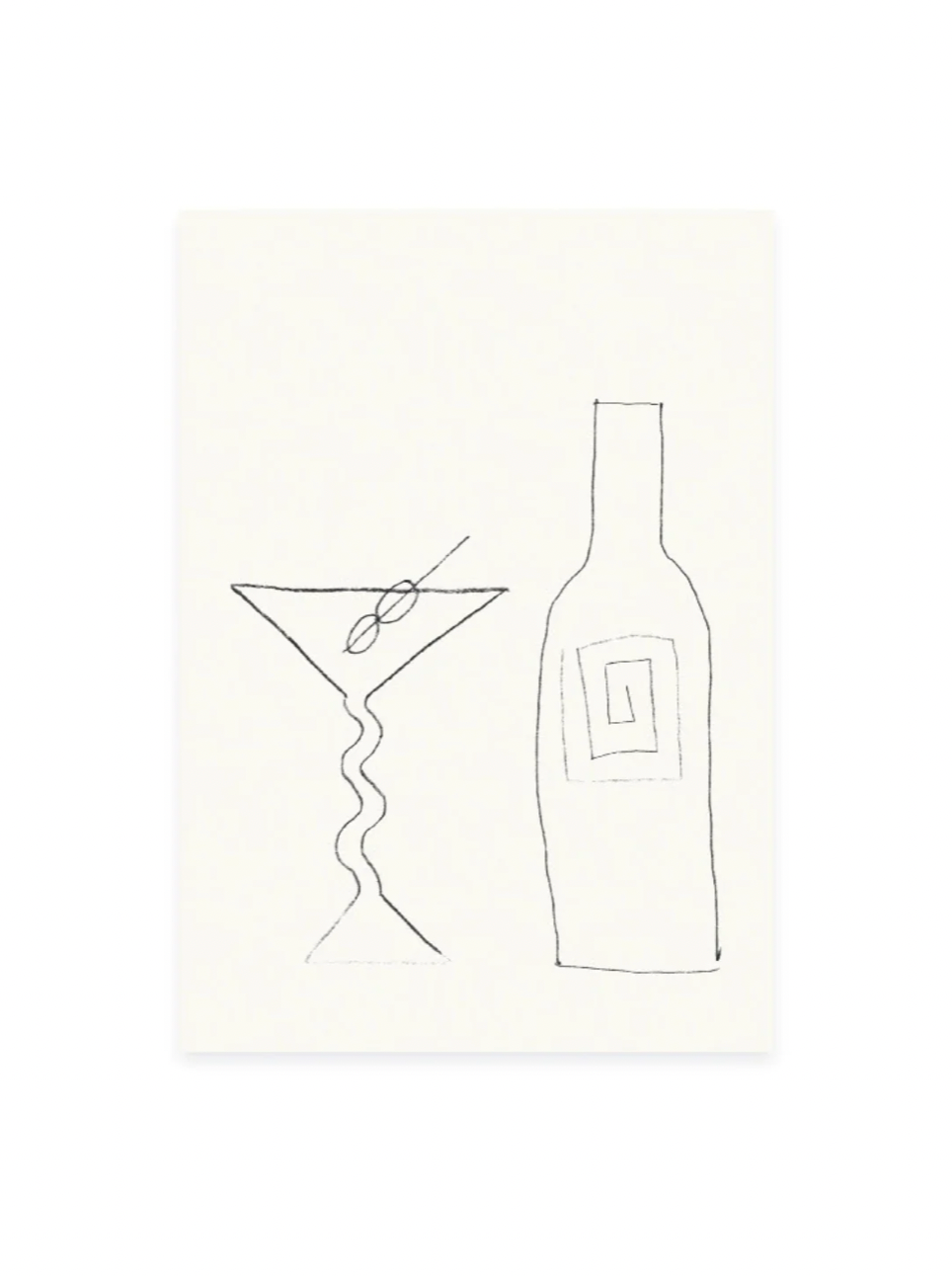 Postkarte «MARTINI & WEIN» (Risographie)