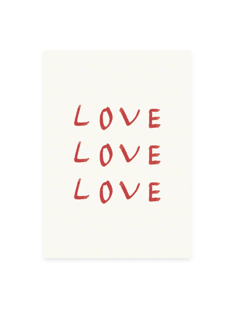 Postkarte «LOVE LOVE LOVE» (Risographie)