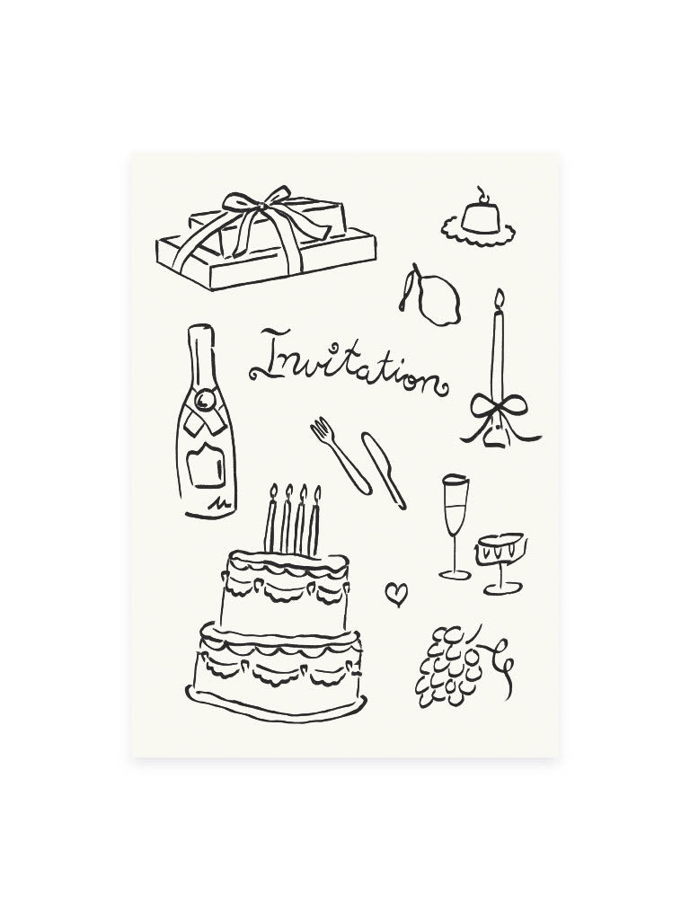 Postkarte «INVITATION» (Risographie)