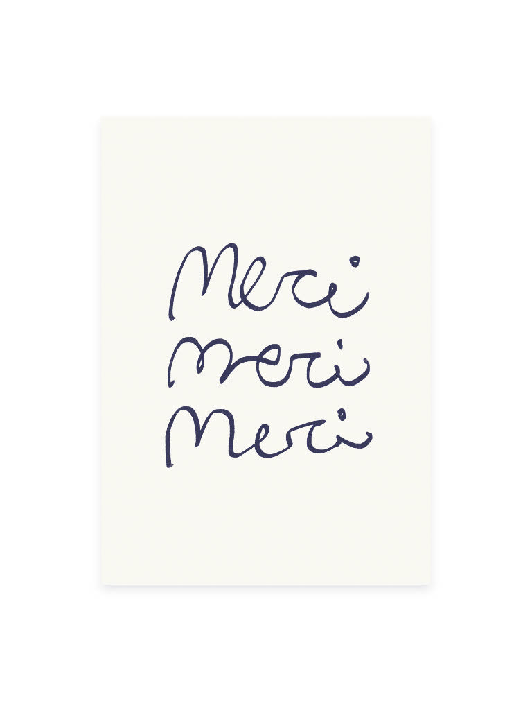 Postkarte «MERCI» (Risographie)