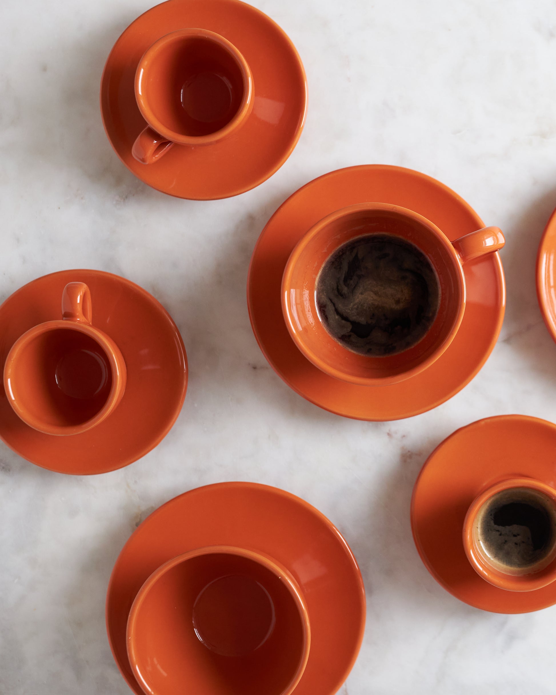 Espressotassen mit Unterteller «BRUCIATO», 2er Set