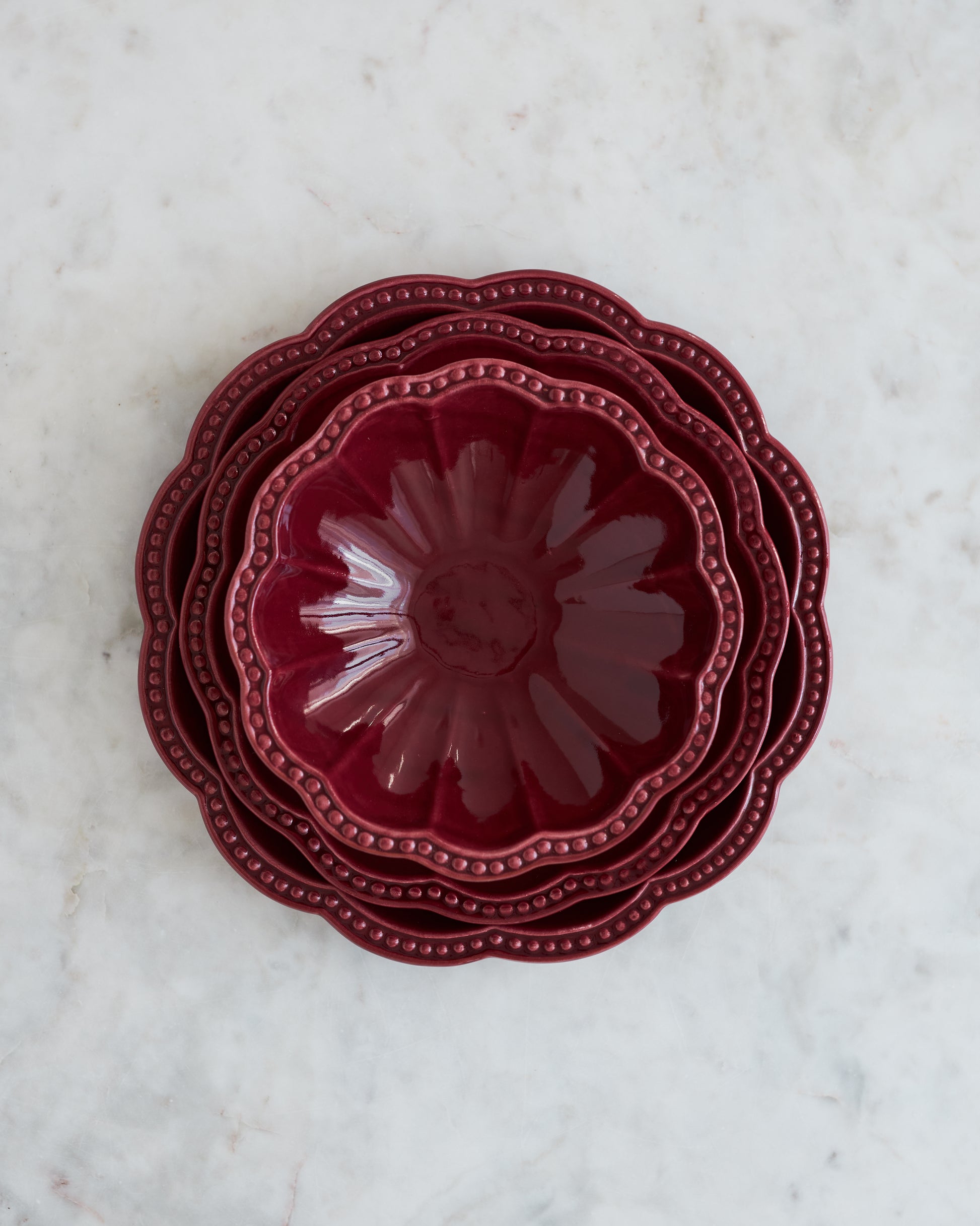 Teller Set «VINO ROSSO» 3-teilig