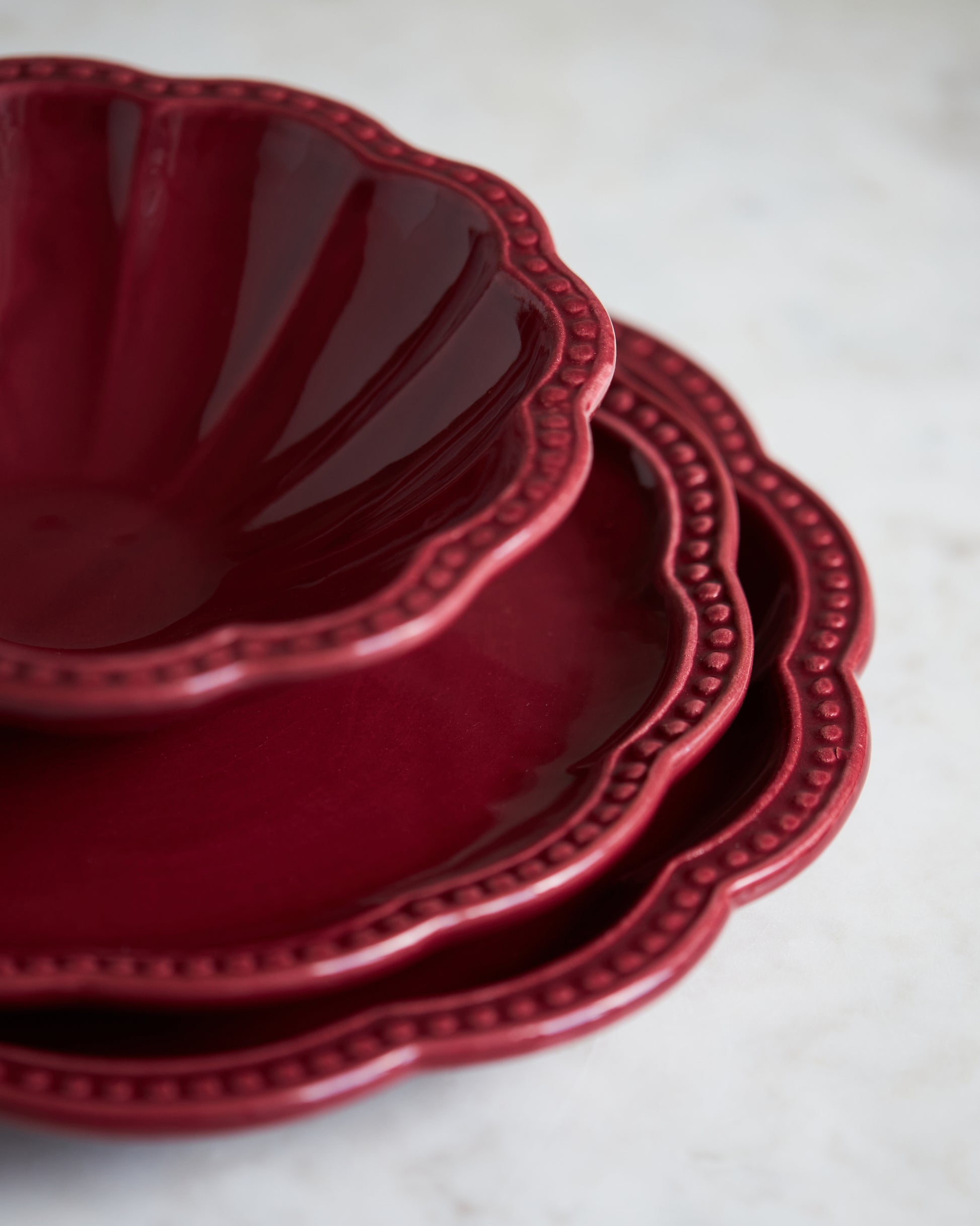 Teller Set «VINO ROSSO» 3-teilig
