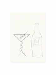 Postkarte «MARTINI & WEIN» (Risographie)