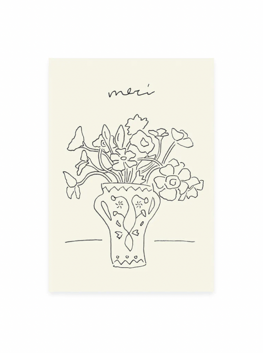 Postkarte «MERCI» (Risographie)