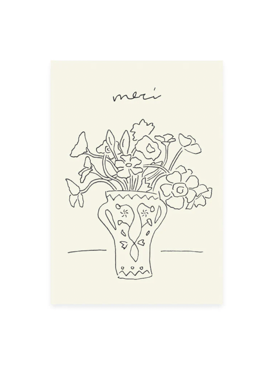Postkarte «MERCI BEAUCOUP» (Risographie)