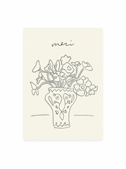 Postkarte «MERCI BEAUCOUP» (Risographie)