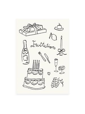 Postkarte «INVITATION» (Risographie)