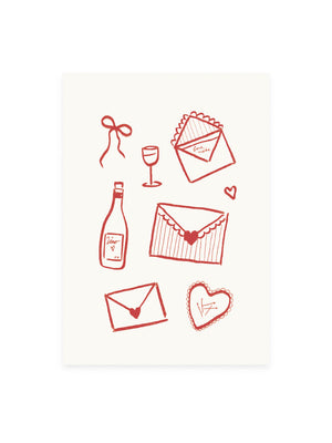 Postkarte «LOVE NOTE» (Risographie)