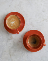 Tassen mit Unterteller «BRUCIATO», 2er Set