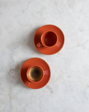 Espressotasse mit Unterteller «BRUCIATO», 2er Set
