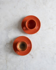 Espressotassen mit Unterteller «BRUCIATO», 2er Set