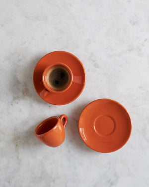 Espressotasse mit Unterteller «BRUCIATO», 2er Set