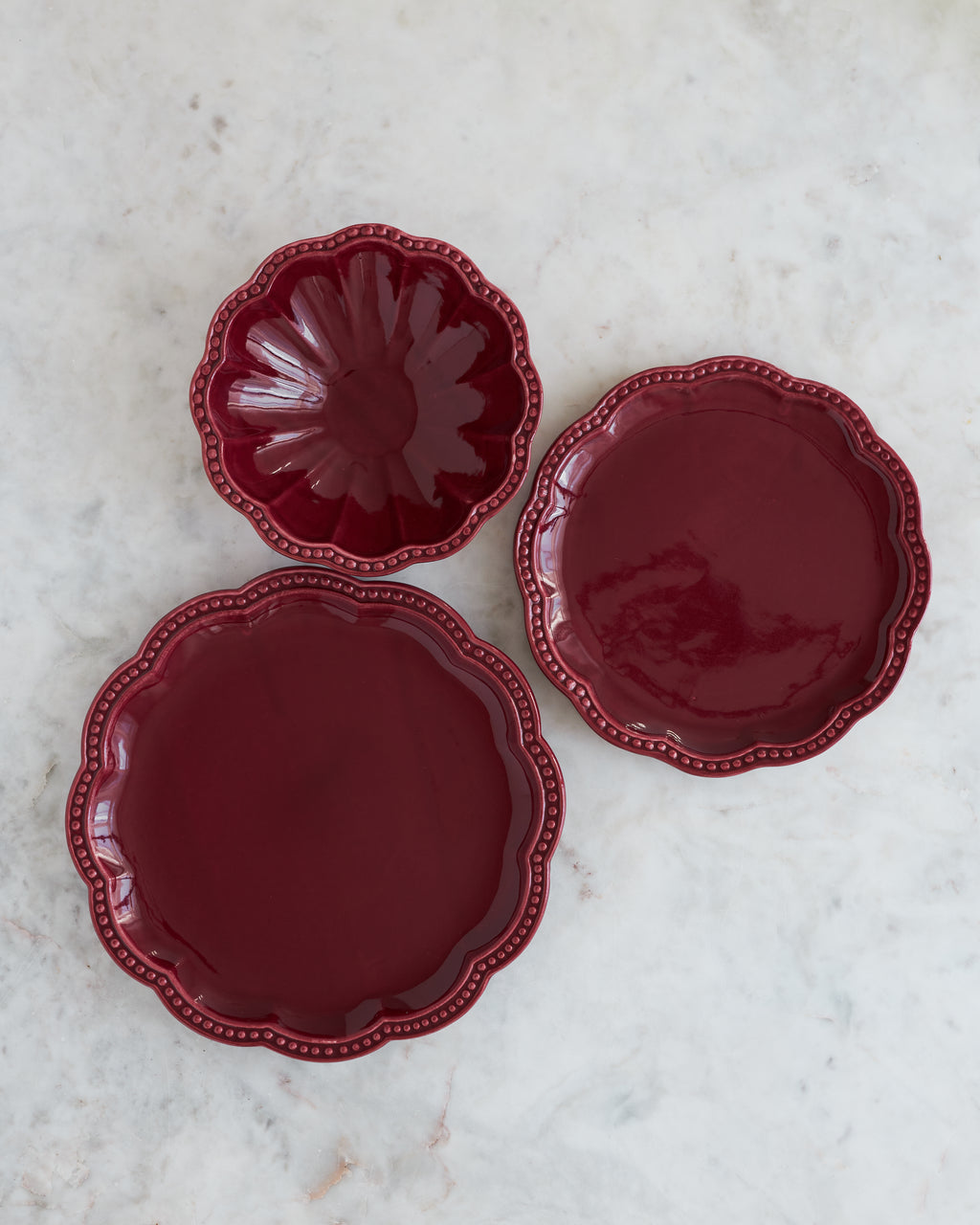 Teller Set «VINO ROSSO» 3-teilig