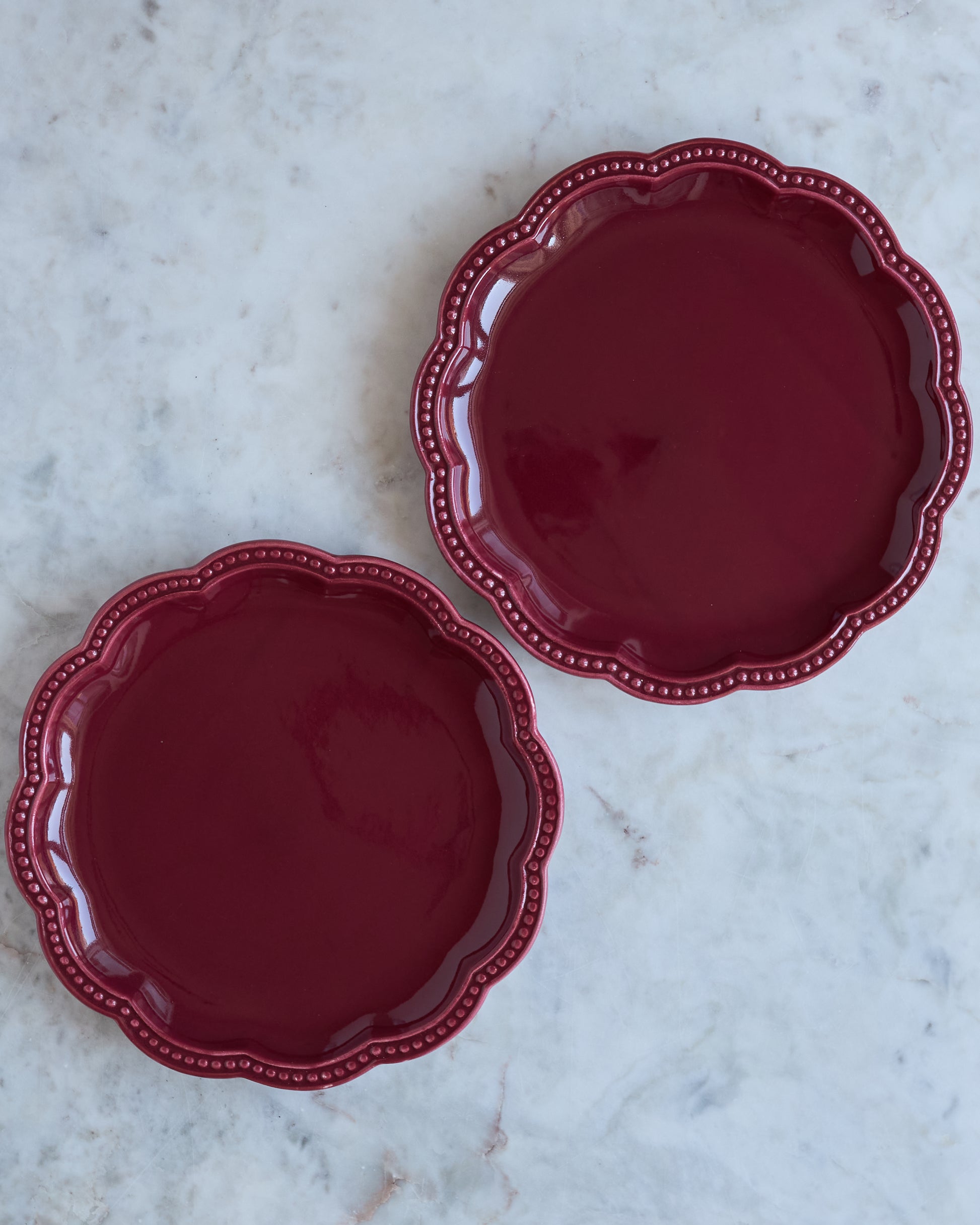 Teller Set «VINO ROSSO» groß 2-teilig