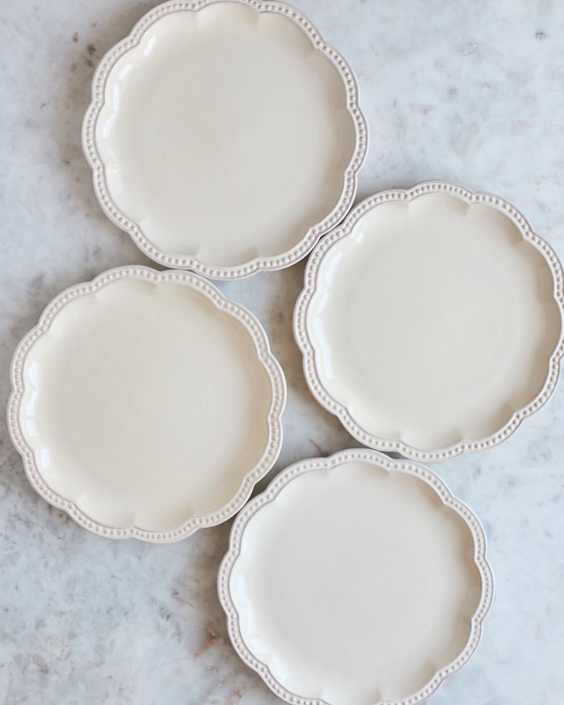 Teller Set «CREMOSO» groß 4-teilig