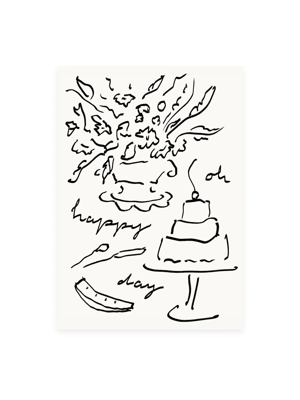 Postkarte «OH HAPPY DAY» (Risographie)