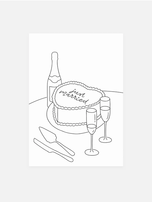 Postkarte «JUST MARRIED»