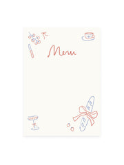 Postkarte «MENÜ» (Risographie)