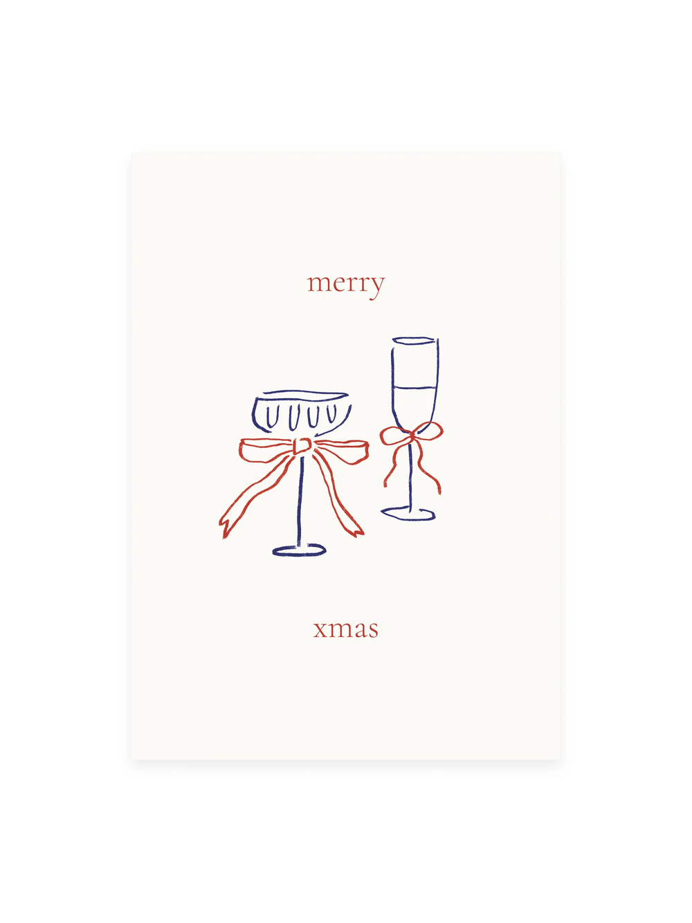 Postkarte «MERRY XMAS» (Risographie)
