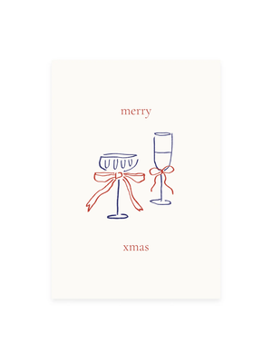 Postkarte «MERRY XMAS» (Risographie)