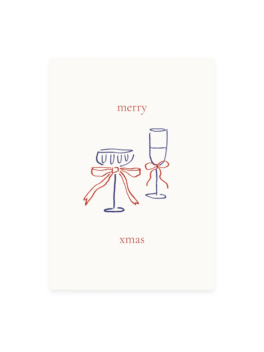 Postkarte «MERRY XMAS» (Risographie)